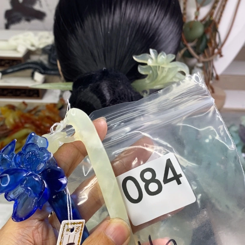 【闪购商品】岫玉发饰未镶嵌社***匪