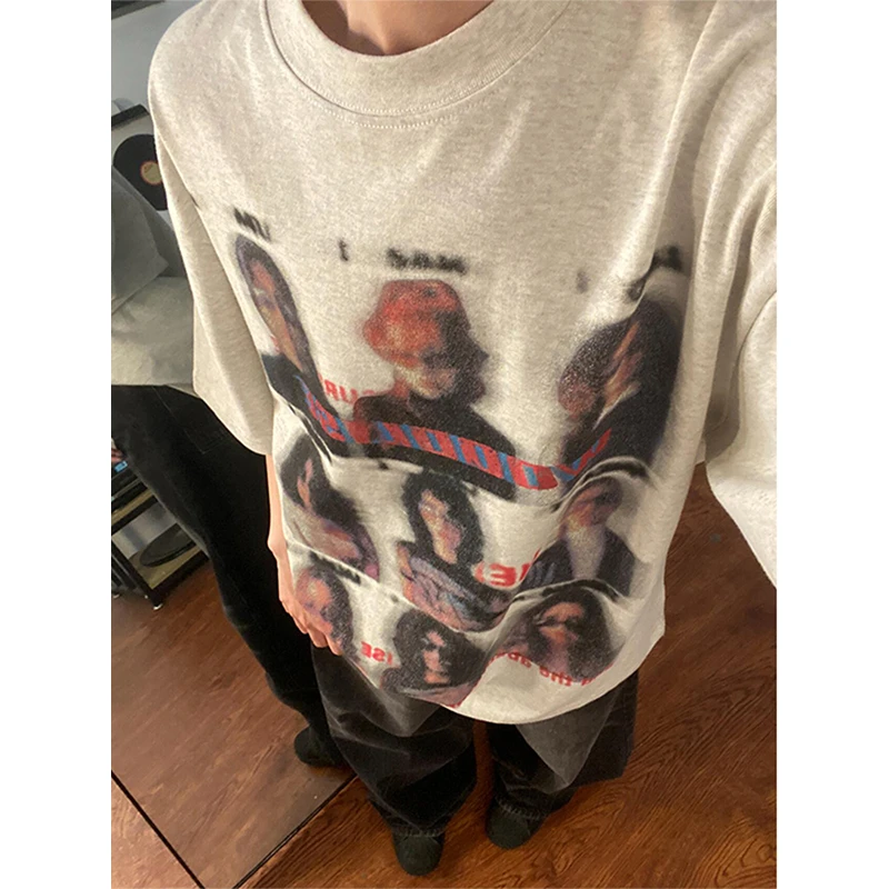 300g重磅美式复古t恤小领口cleanfit短袖男夏季潮牌高街纯棉半袖