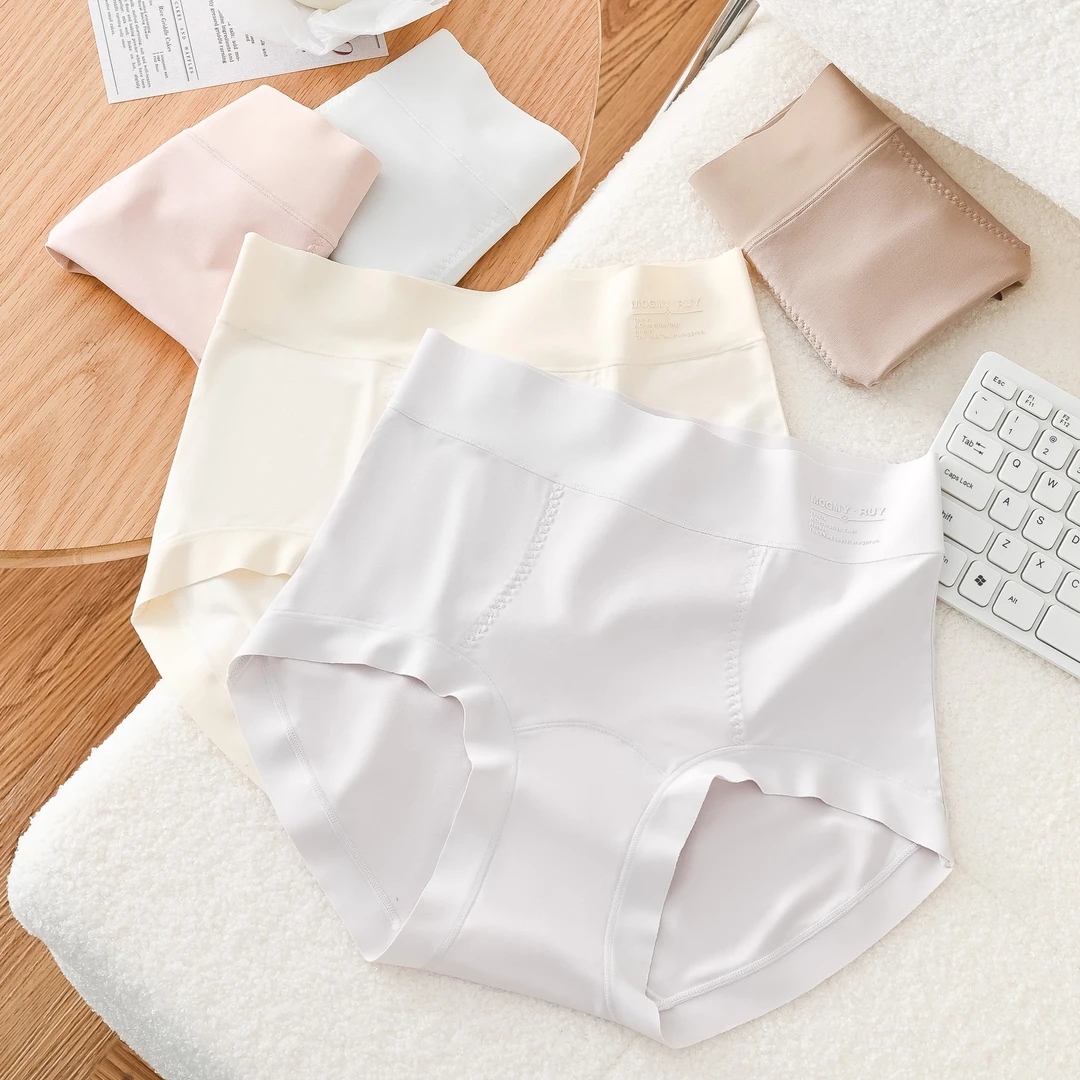 【4/5条装】C014简约柔软加长底档高腰女士女生内裤（90-150）