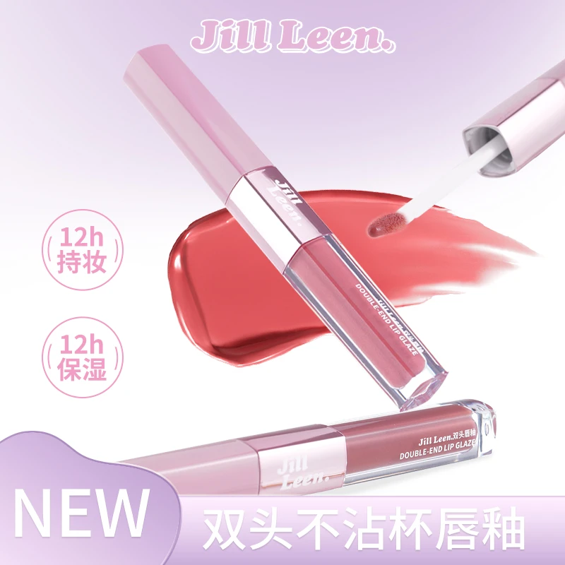 JILL LEEN双头唇釉镜面水光哑光唇泥固色持久不沾杯不易掉色口红
