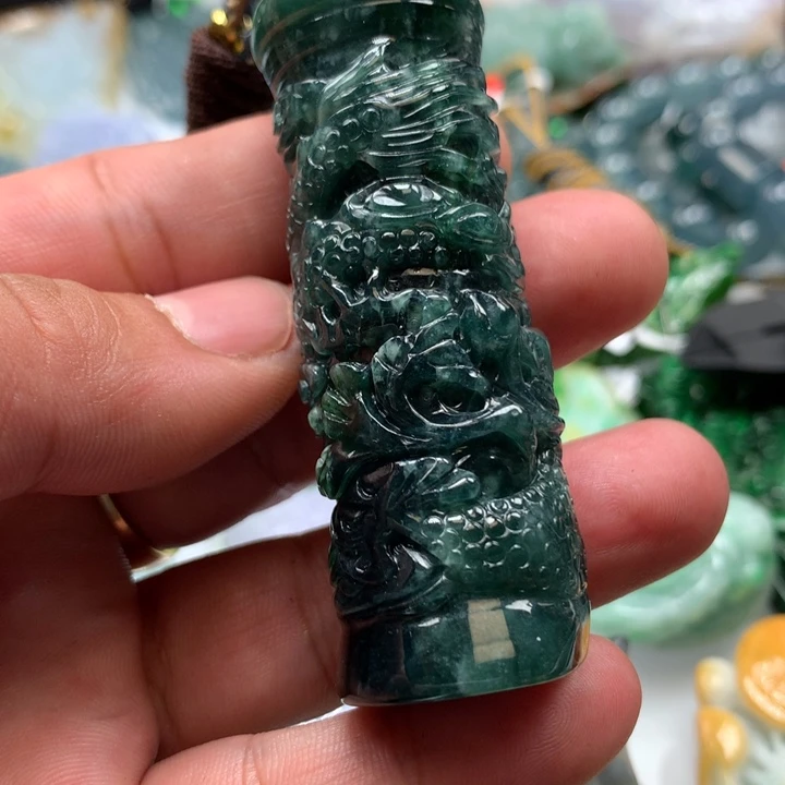 翡翠颈饰未镶嵌保真天然a货翡翠