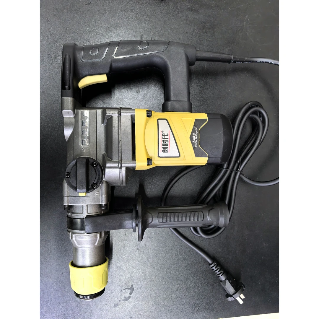 创时代工业级安全离合电锤32气缸3米电源线（送五根钻头工具箱）