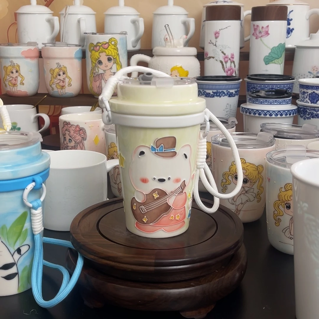 陶瓷吸管款景德镇陶瓷