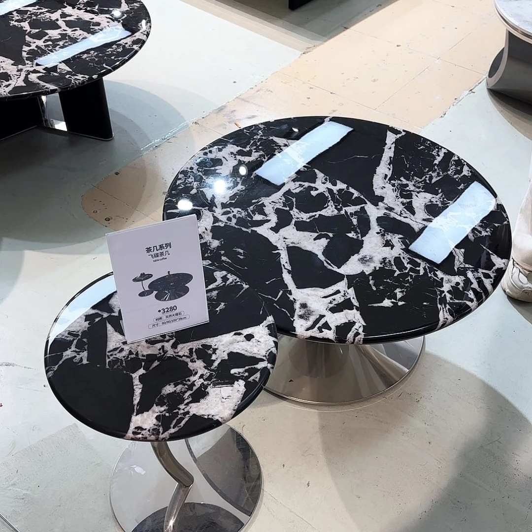 大理石小飞碟圆形茶几 颜色联系客服 运费自理