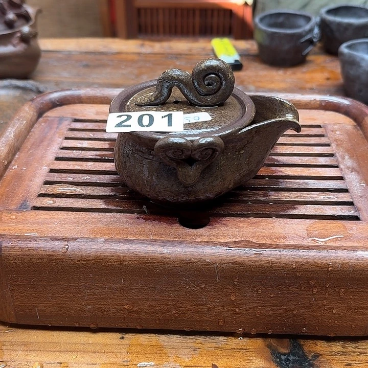 纯手工制作粗陶茶具