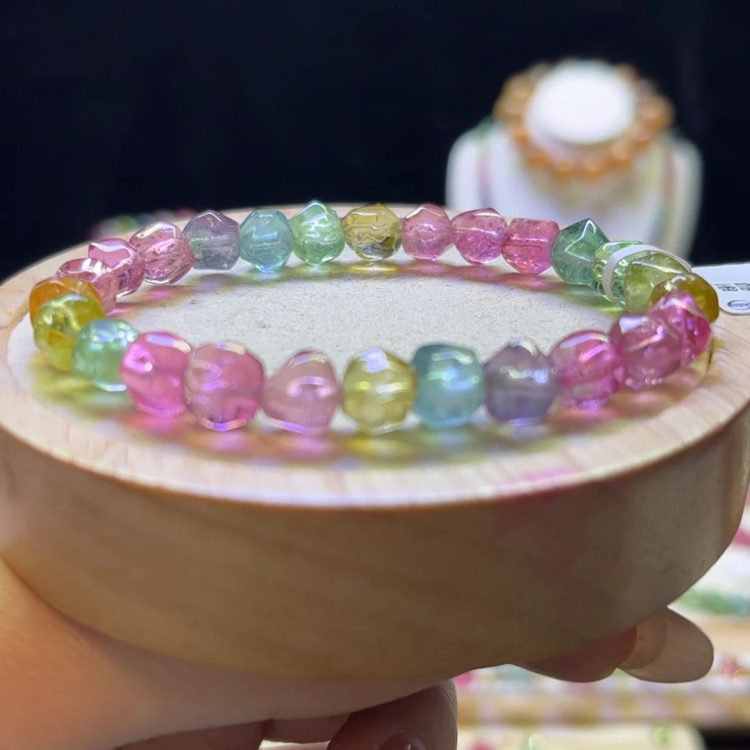 未镶嵌碧玺手链原石随行7.5mm