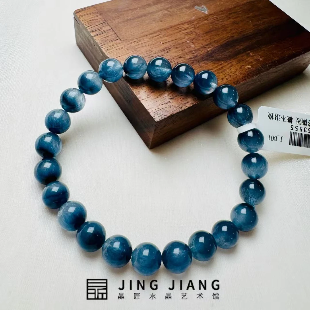 晶匠蓝发晶手串8mm+ 编号-JP53555