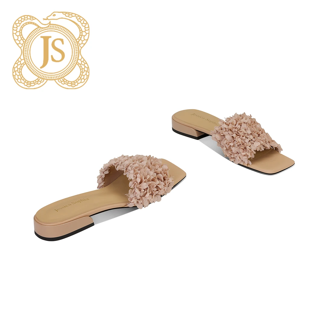 已开价，2633L6524气质网红时尚百搭夏季外穿平底方头法式粗跟拖鞋