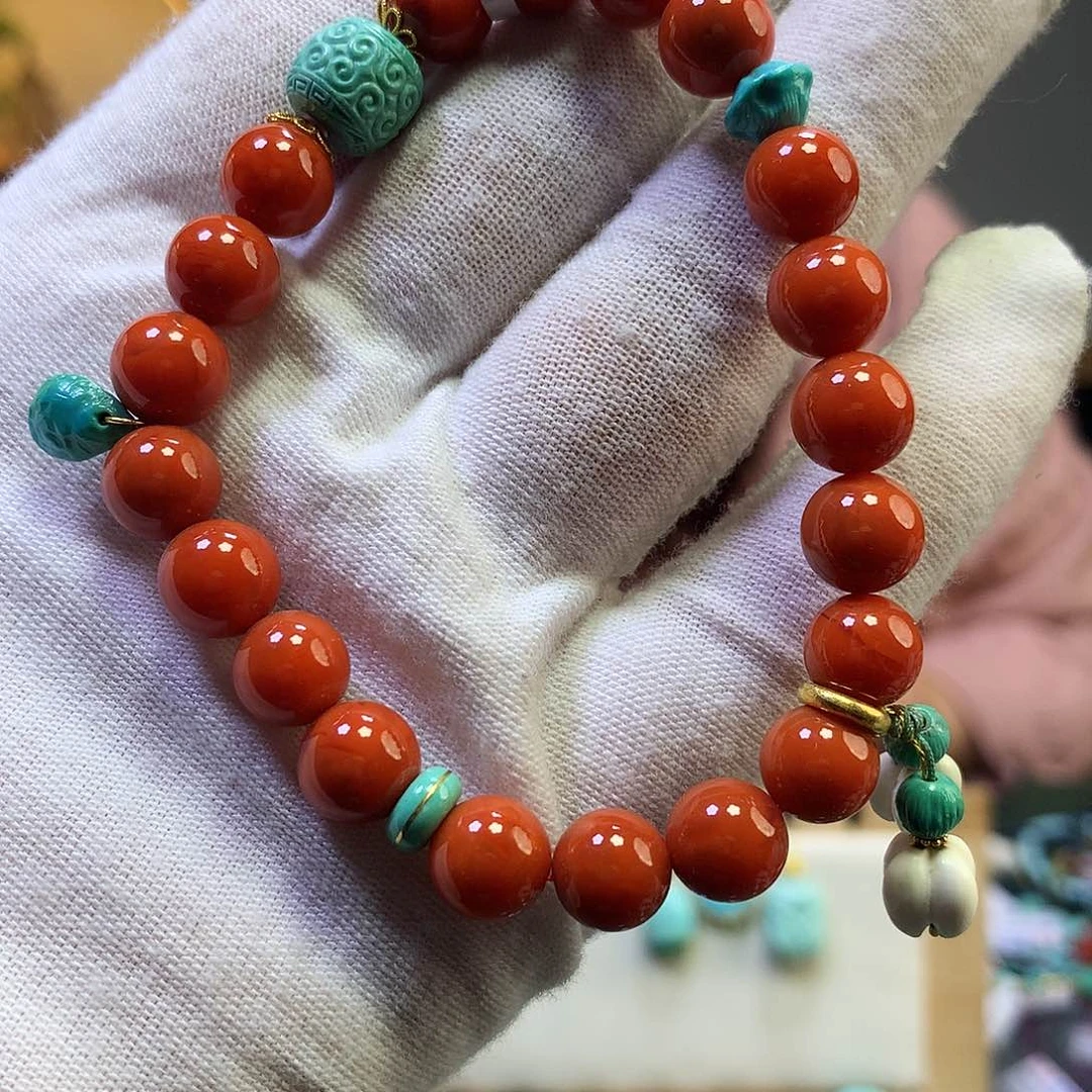 南红玛瑙单圈18K金镶嵌