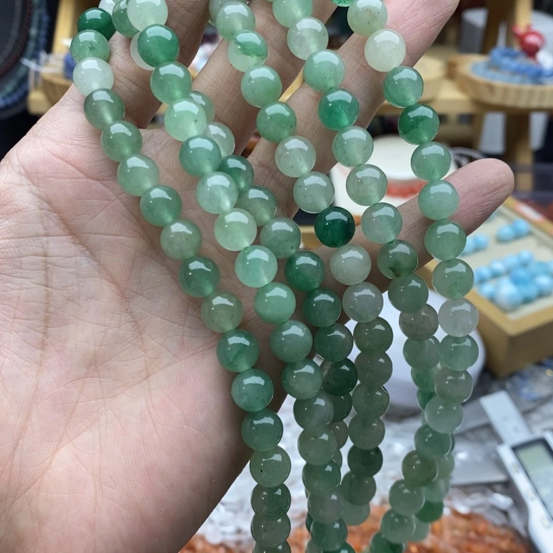 玛瑙/玉髓未镶嵌珠宝半成品一条8mm东岭玉X34