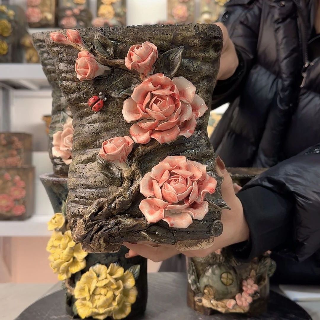 红陶筱*青默花器花盆