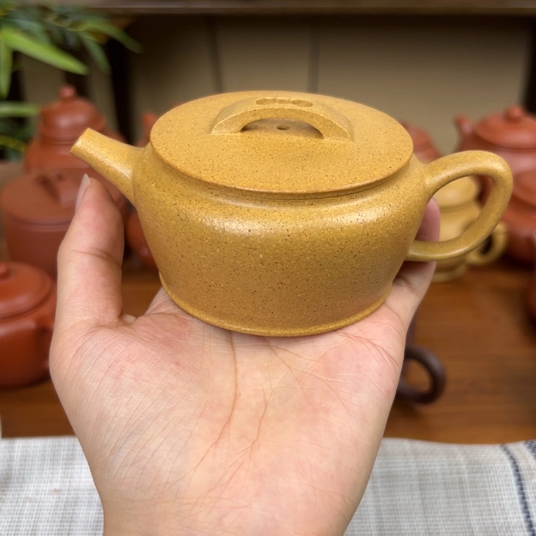 茶壶紫砂紫砂壶汉瓦黄金段150cc全