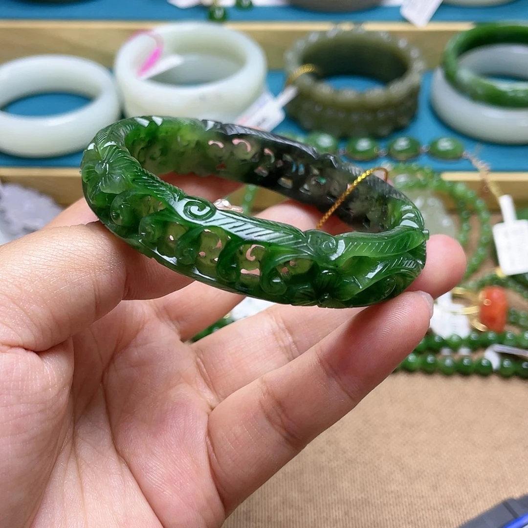 【闪购商品】和田玉手镯6162圈口106未镶嵌