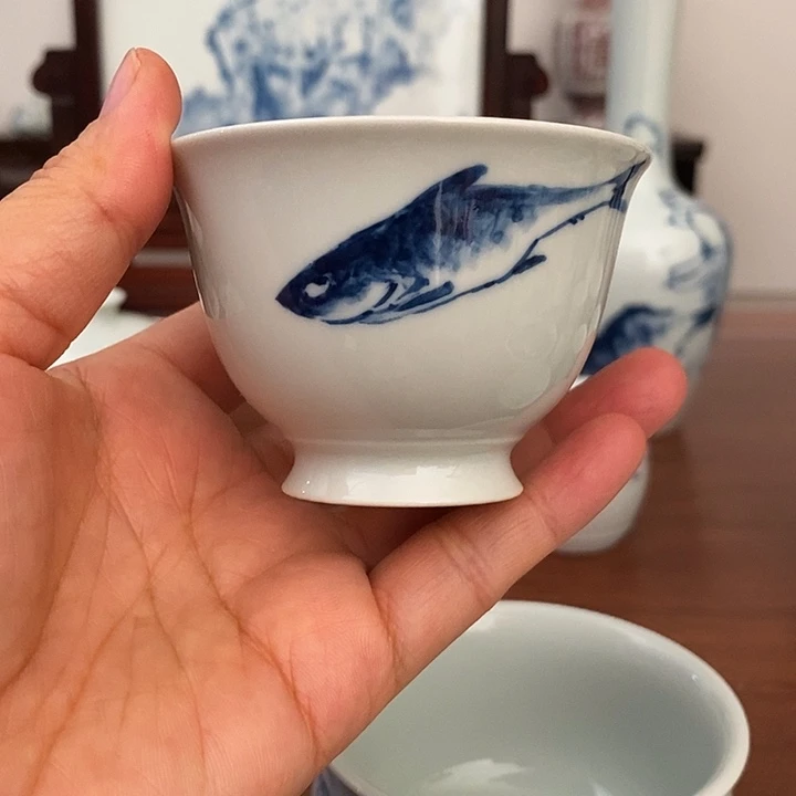 念***雪景德镇艺术柴窑单杯