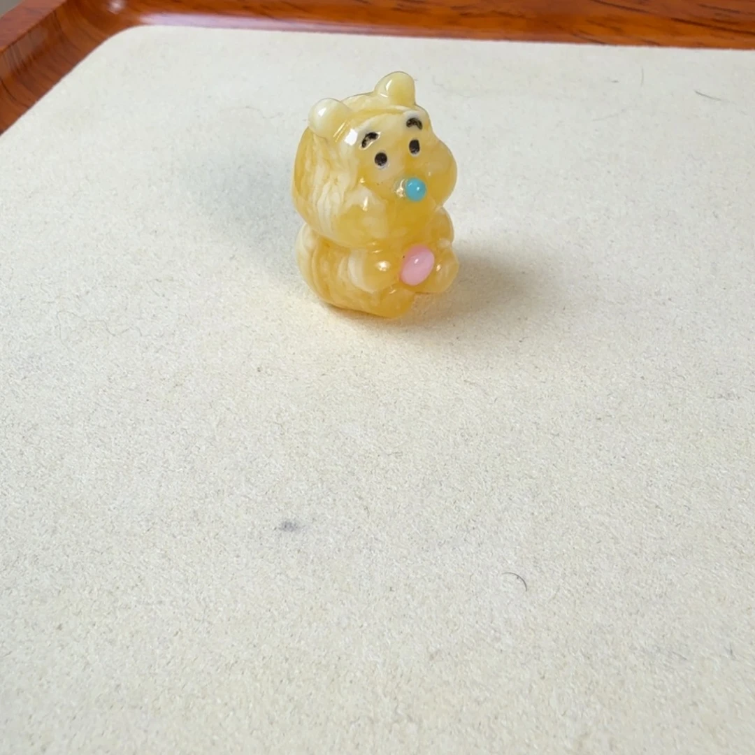 未镶嵌蜜蜡手链焦皮料虎花小熊