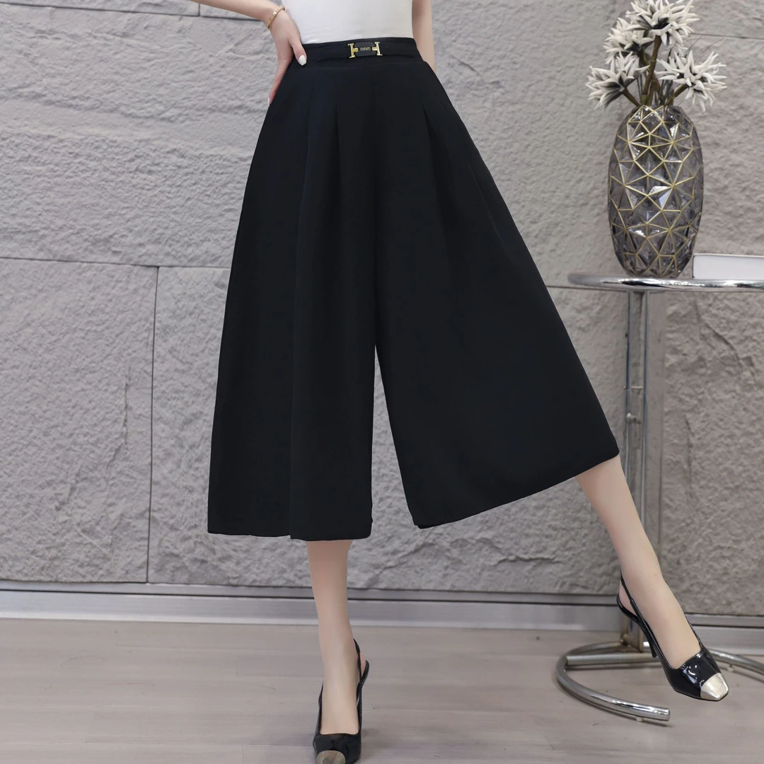 小施家韩版时尚松紧腰百搭裤裙7908