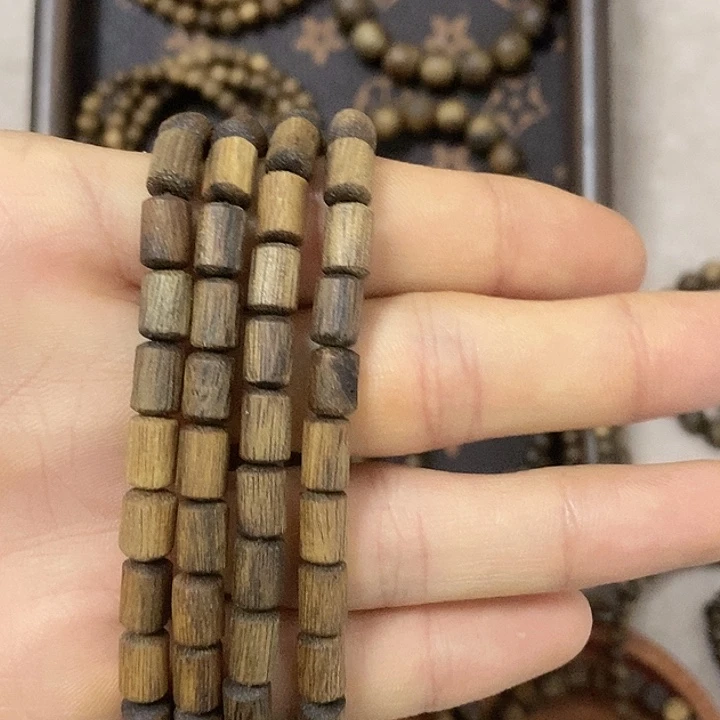 沉香手串筒珠多圈6mm15克➕