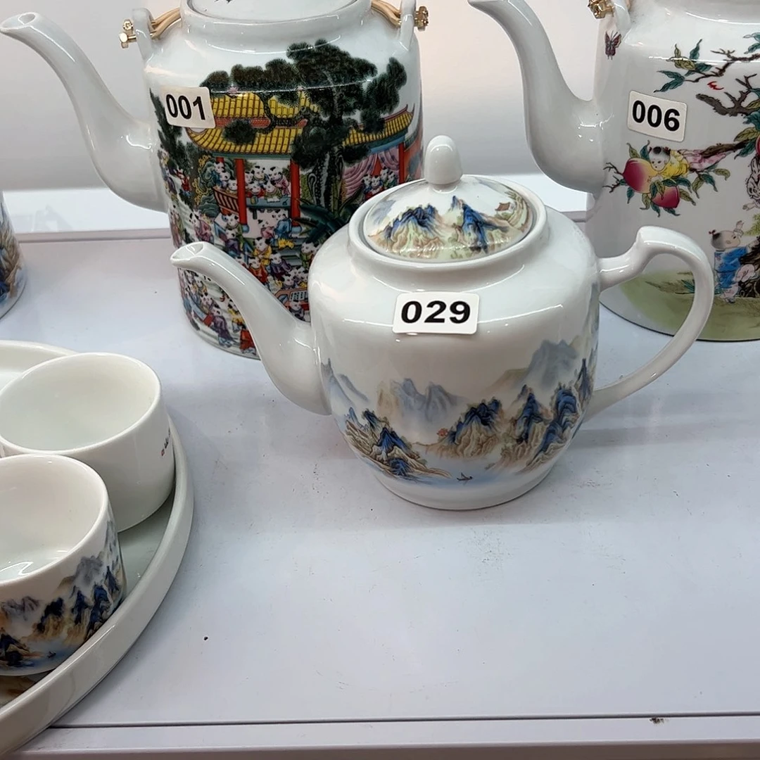 壶千里江山图侧把壶