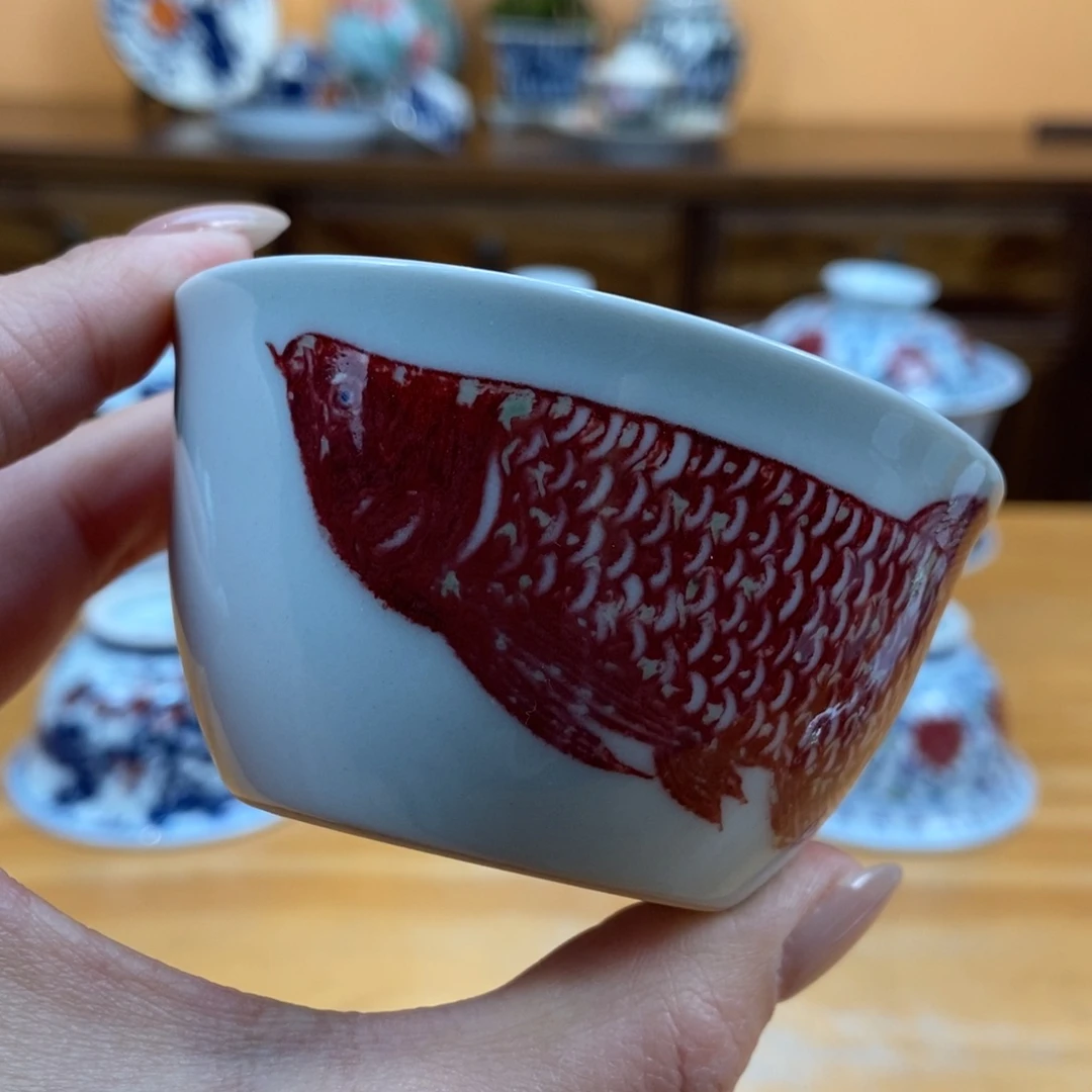 手绘现代茶具非古董