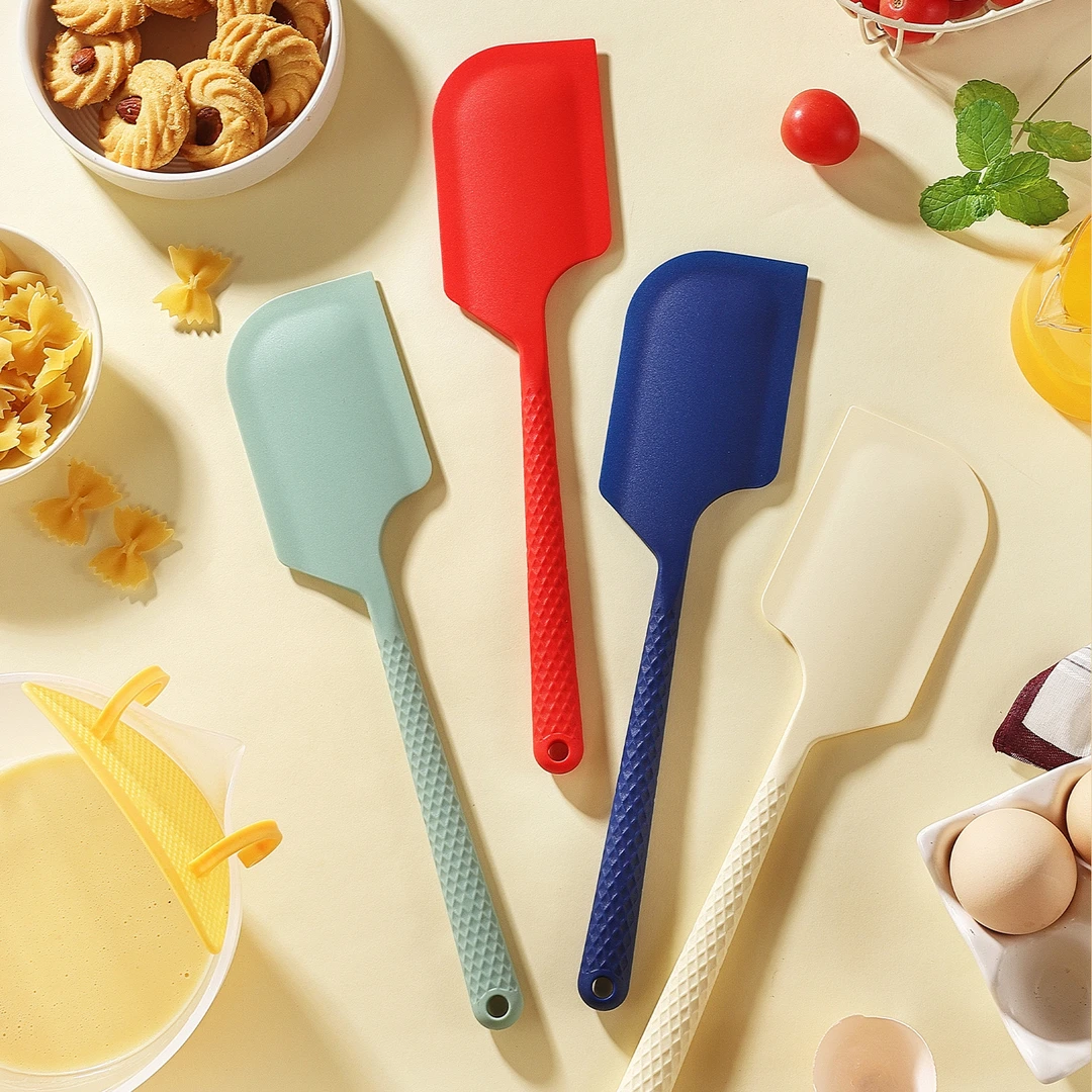 硅胶刮刀耐高温菱形手柄硅胶刮刀专用食品级硅胶奶油刮板抹刀两用