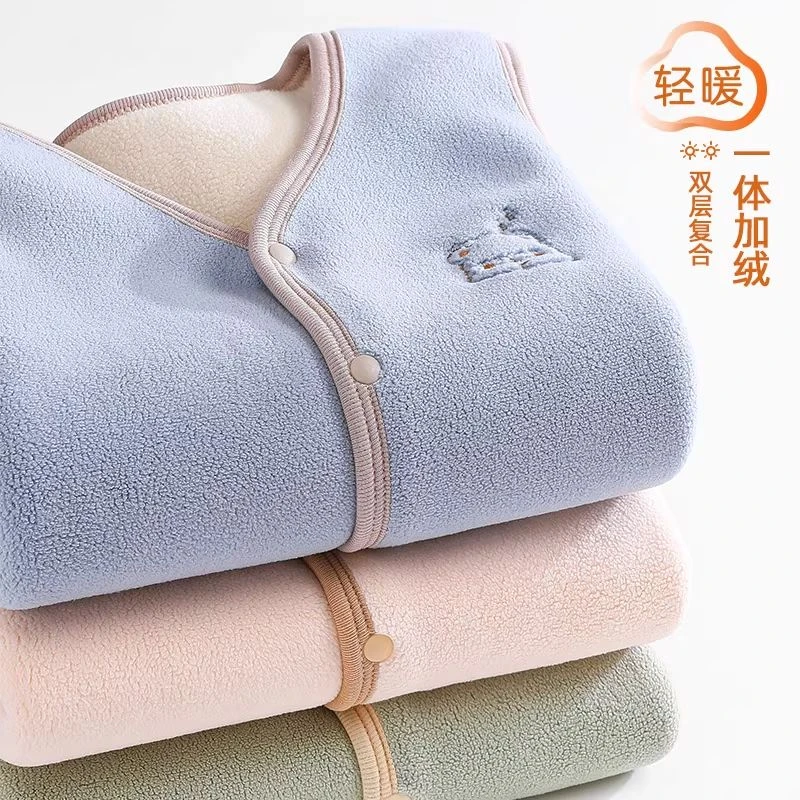 巴拉巴拉云朵【断码】穿奥粒绒宝宝贴身背心女童男童摇粒绒马夹保暖