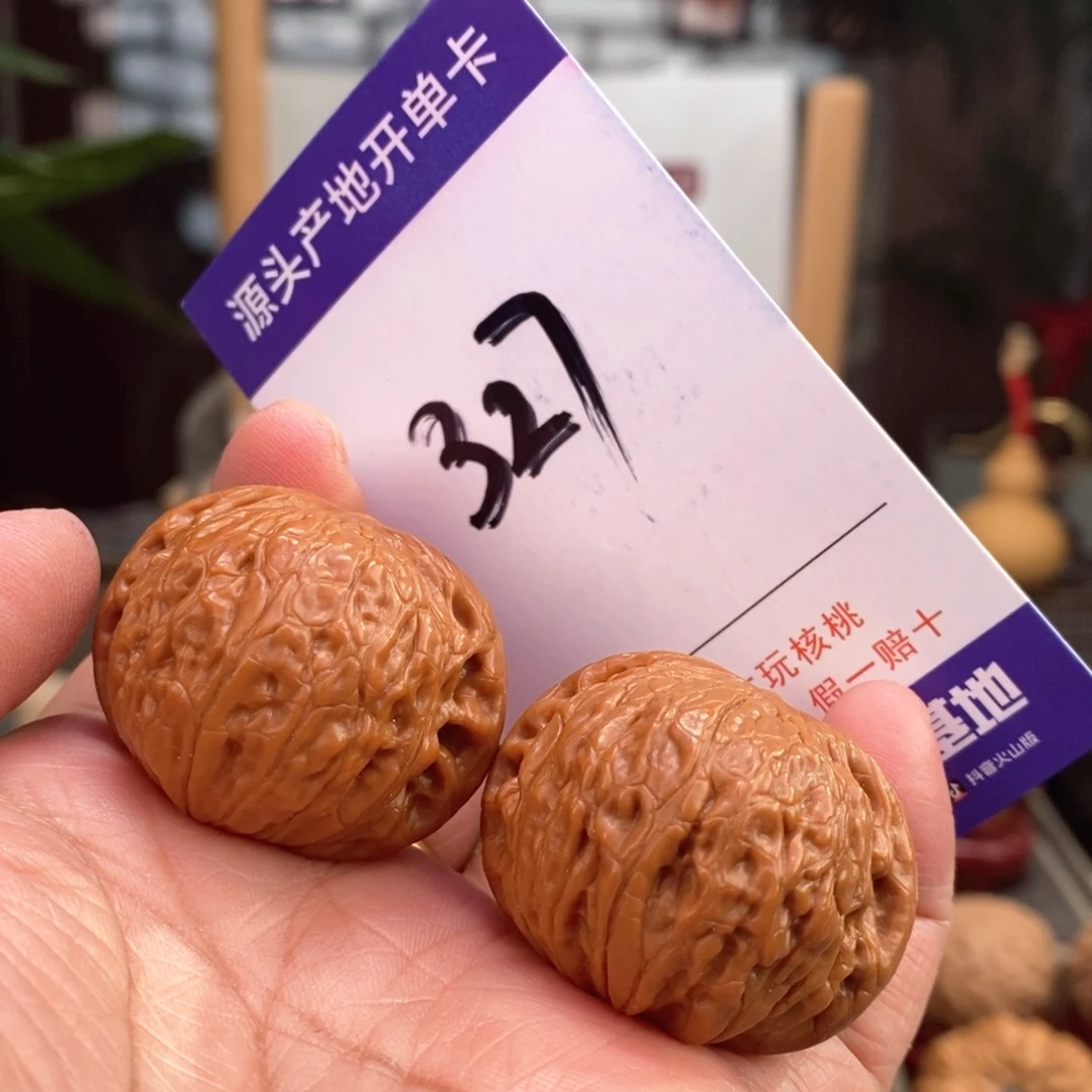 文玩核桃把件36手盘铁锤327号