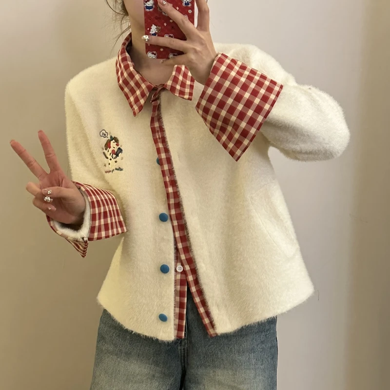 新款气质时尚短款百搭时尚法式女装小香风-B569白色