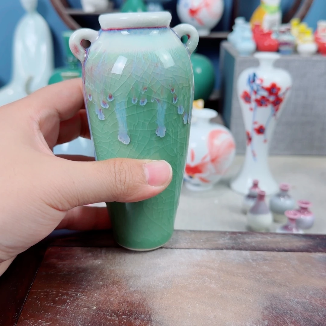 陶瓷手工小花器摆件