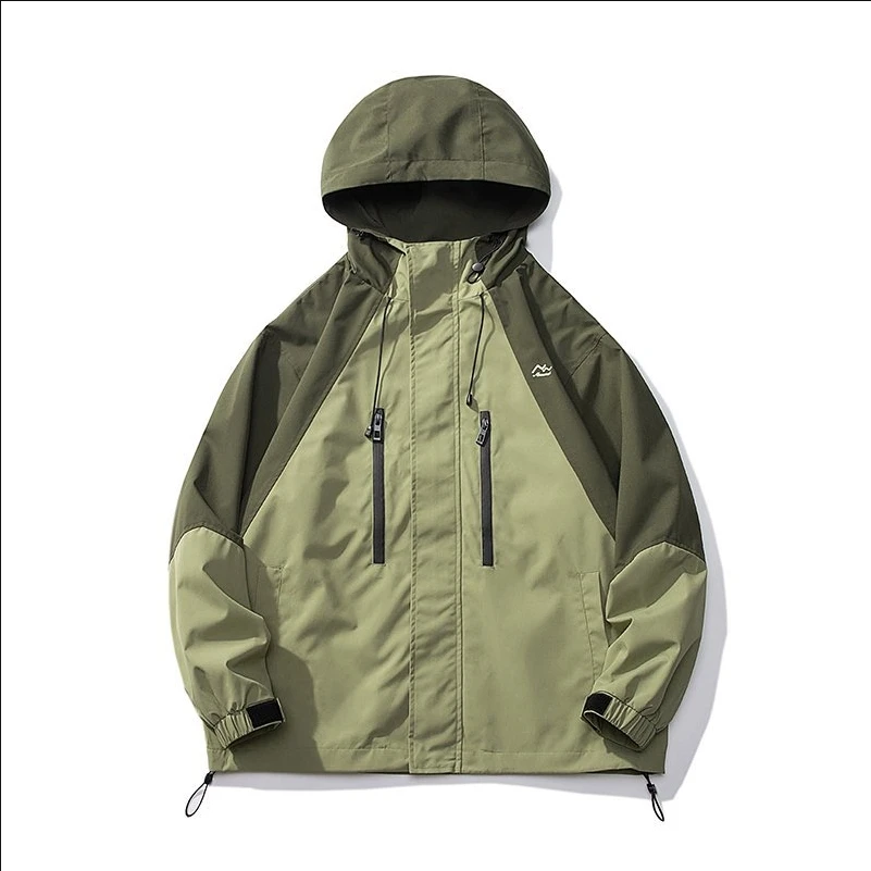 【山系情侣冲锋衣】春连帽外套男女休闲百搭防风防水户外冲锋衣7014