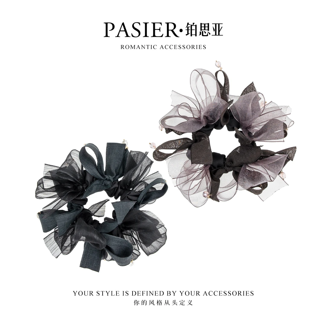 铂思亚 幽明冬褐 百搭简约蝴蝶结织带发圈思思专属 FB2834