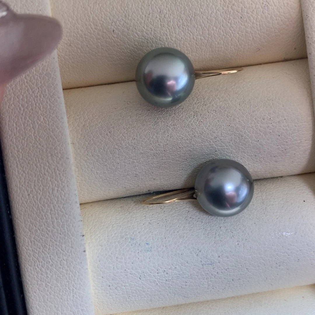 海水珍珠耳饰18K金镶嵌