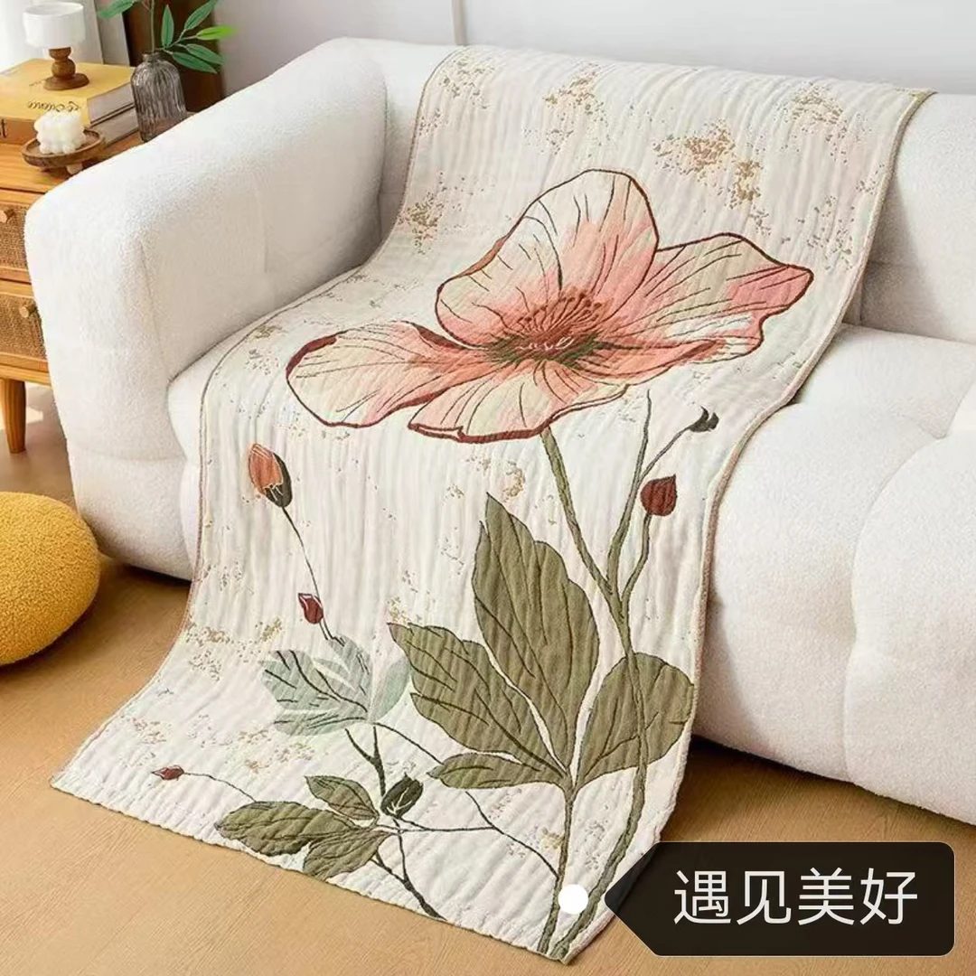 遇见美好  纯棉浴巾 家用 亲肤 柔软 双面加厚