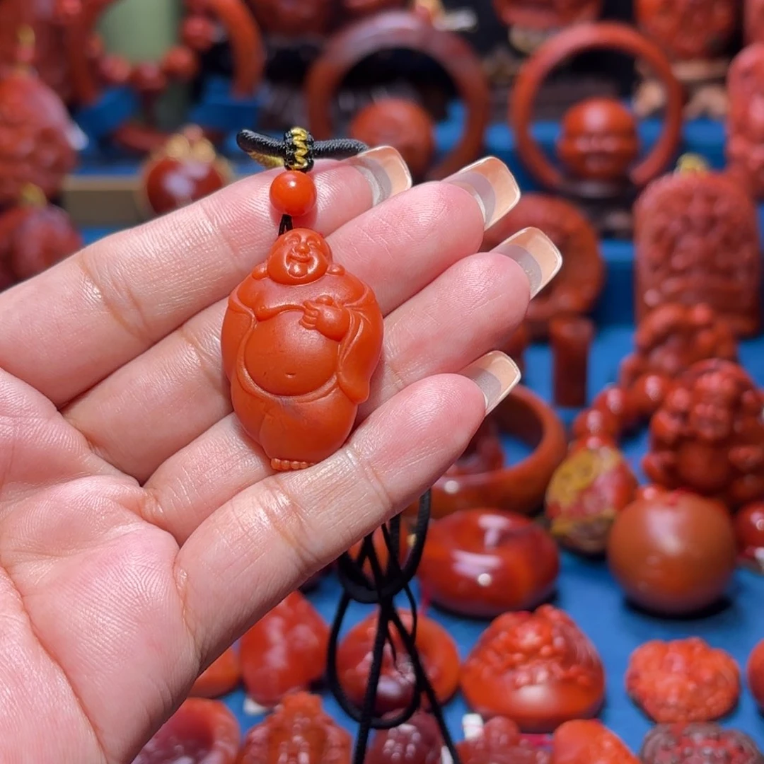 未镶嵌雕刻南红玛瑙