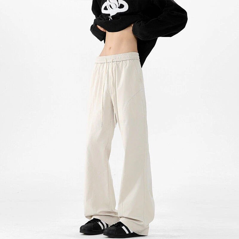 cleanfit美式速干斜切休闲裤男夏季薄款冰丝柳叶弯刀显瘦百搭裤子