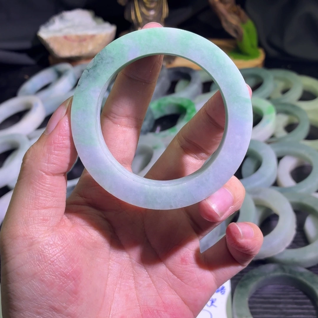 定制翡翠未镶嵌天然翡翠A货毛胚手镯定制