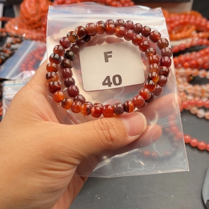 南红玛瑙未镶嵌多样性发货默认微瑕称重7mm2条