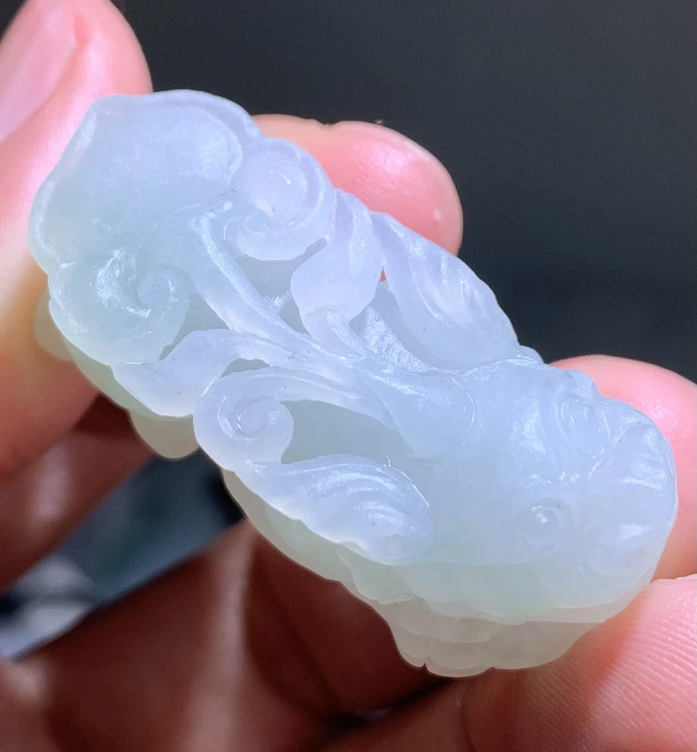 【糯冰•貔貅】缅甸天然A货翡翠糯冰晴底貔貅百搭挂件40.5/18.7/17.6