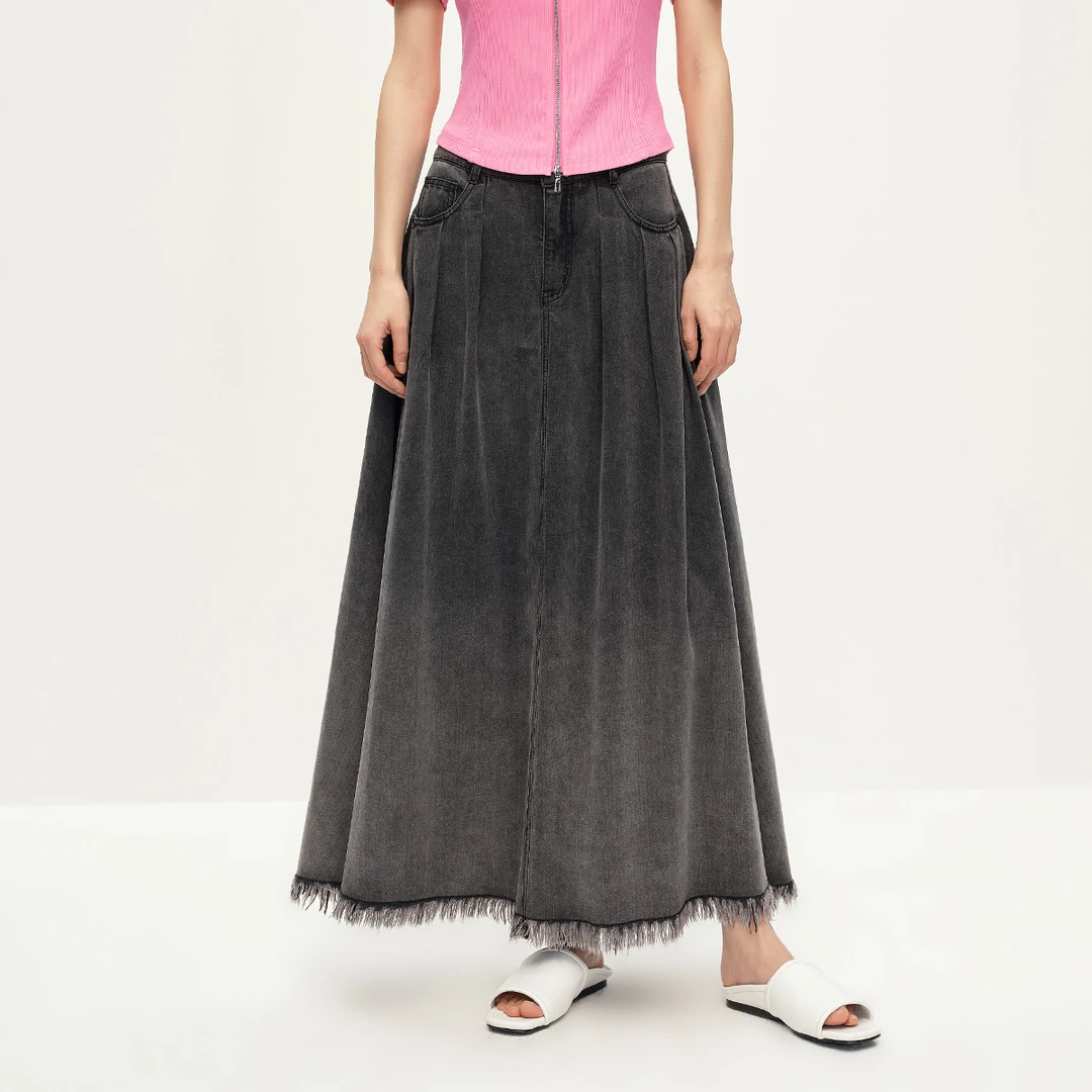 【达人专享】秋冬新款牛仔裙G321860