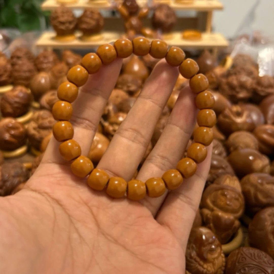 精品猴头光珠手串卡0.9