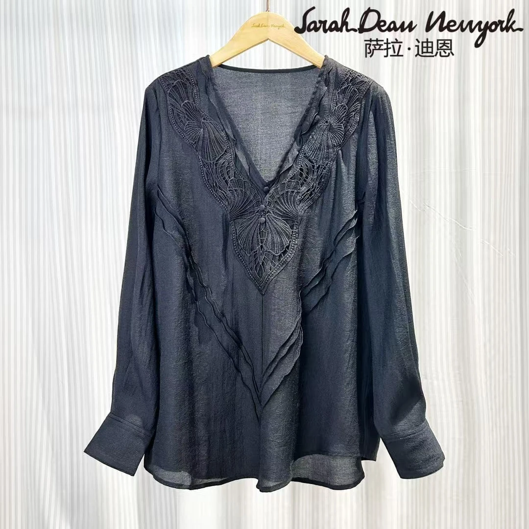 【萨拉迪恩】“蝴蝶”气质优雅亲肤时尚轻奢百搭衬衫