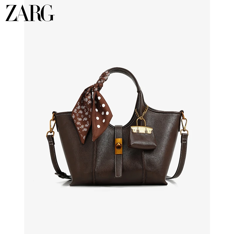 【C姐补贴】复古经典咖色菜篮子手提包-3058