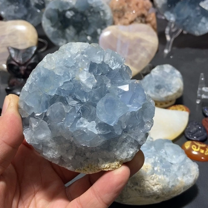 水晶摆件未镶嵌茉***?蓝龙蛋