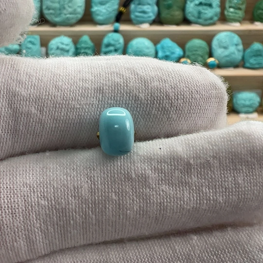 未镶嵌绿松石老型珠8.2x5.8mm