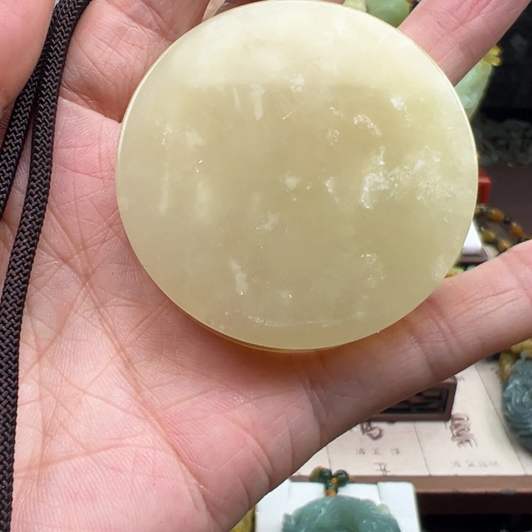 岫玉未镶嵌挂件手把