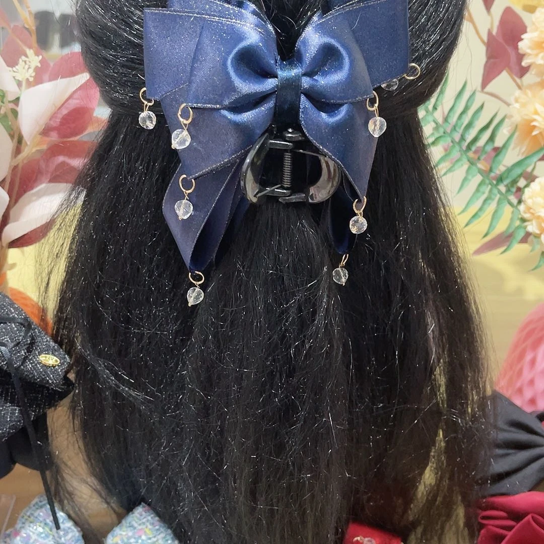 皮质铁合金蝴蝶结发夹