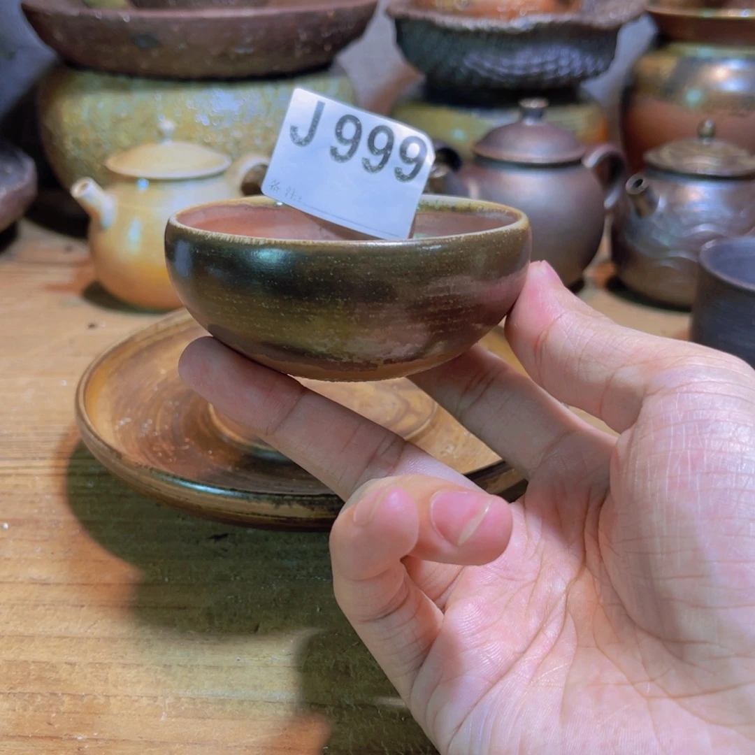 纯手工制作工艺（柴烧）裸烧纯手工制作柴烧杯999