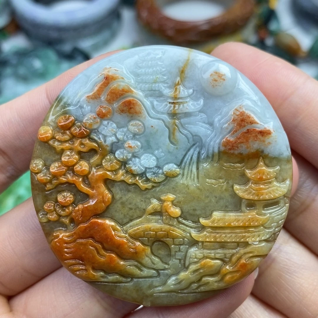 颈饰未镶嵌翡翠吊坠