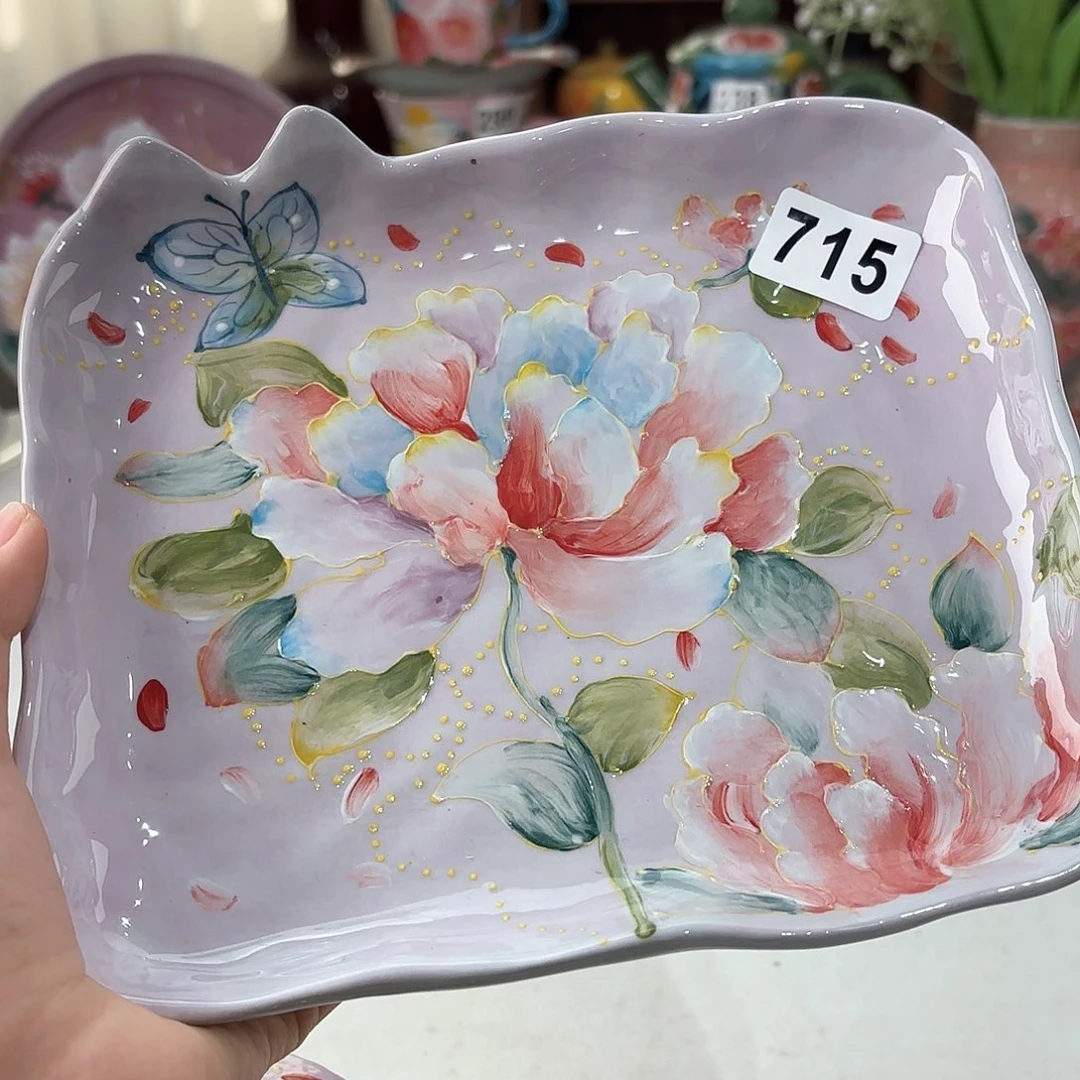 景德镇手绘高温釉下彩陶瓷茶具
