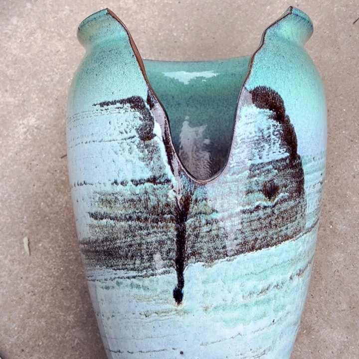 紫砂花盆高约30口约20