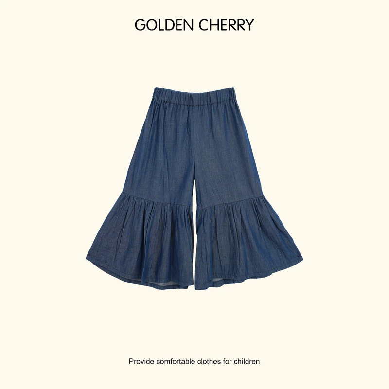 【金樱桃Golden cherry】小童丹宁色可爱人鱼裤285165